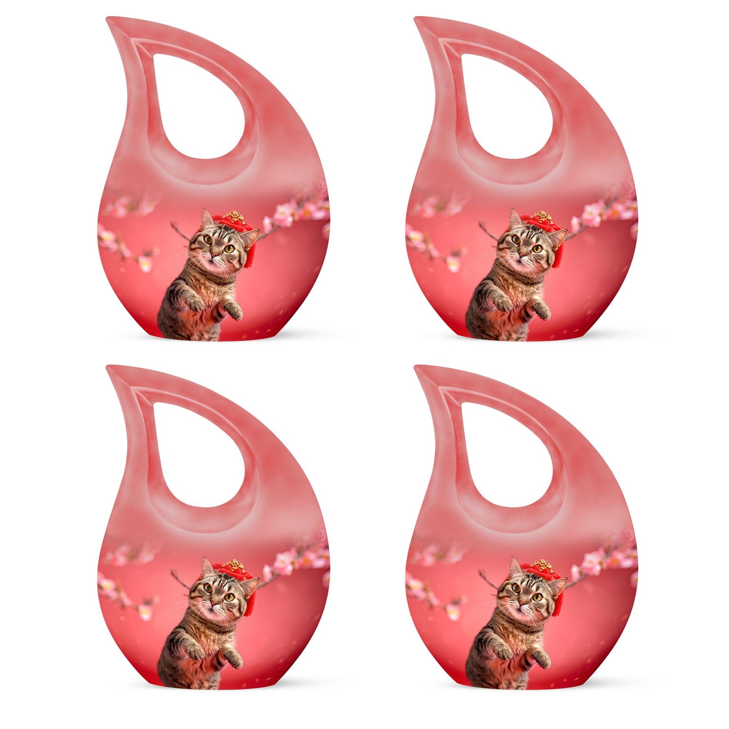 10-inch Cat-themed Cross Drop memorial Cat Urn