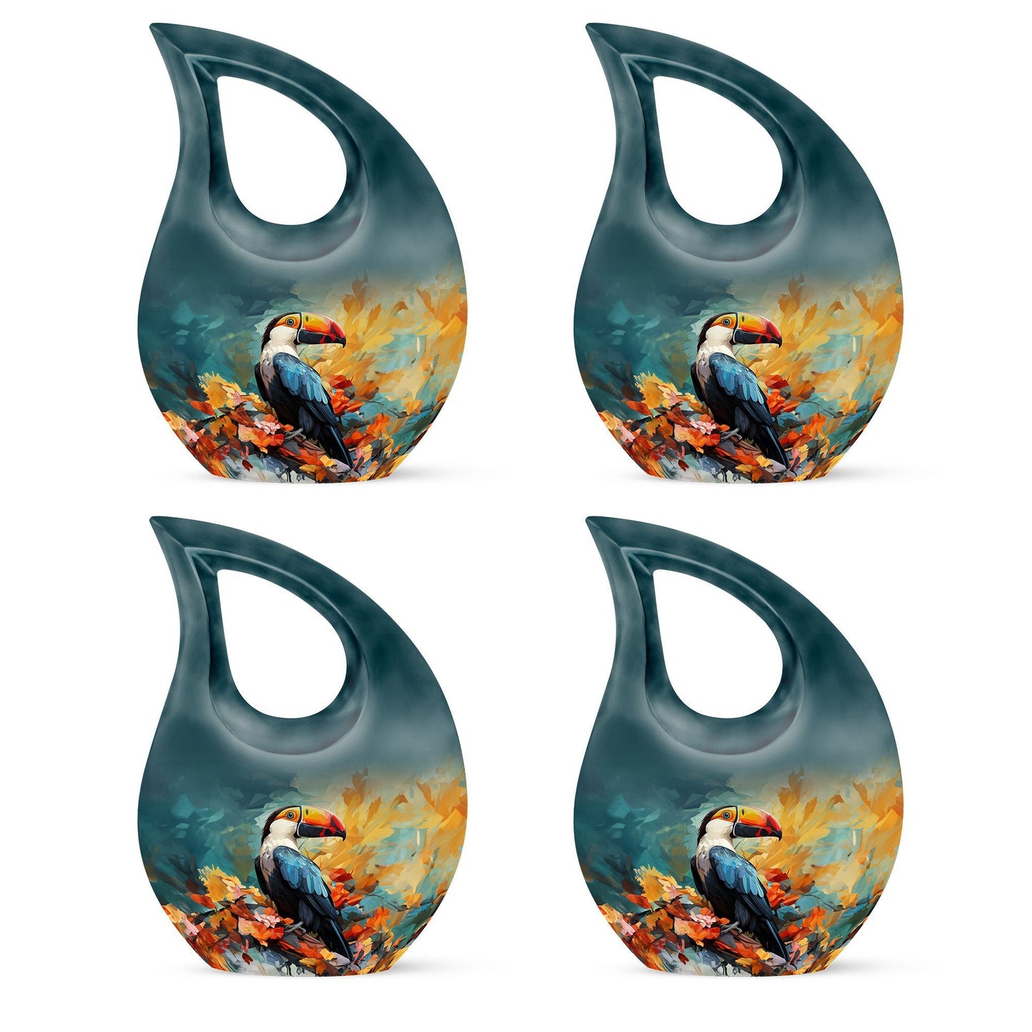 10 inch Aluminium Puffin Bird Urn