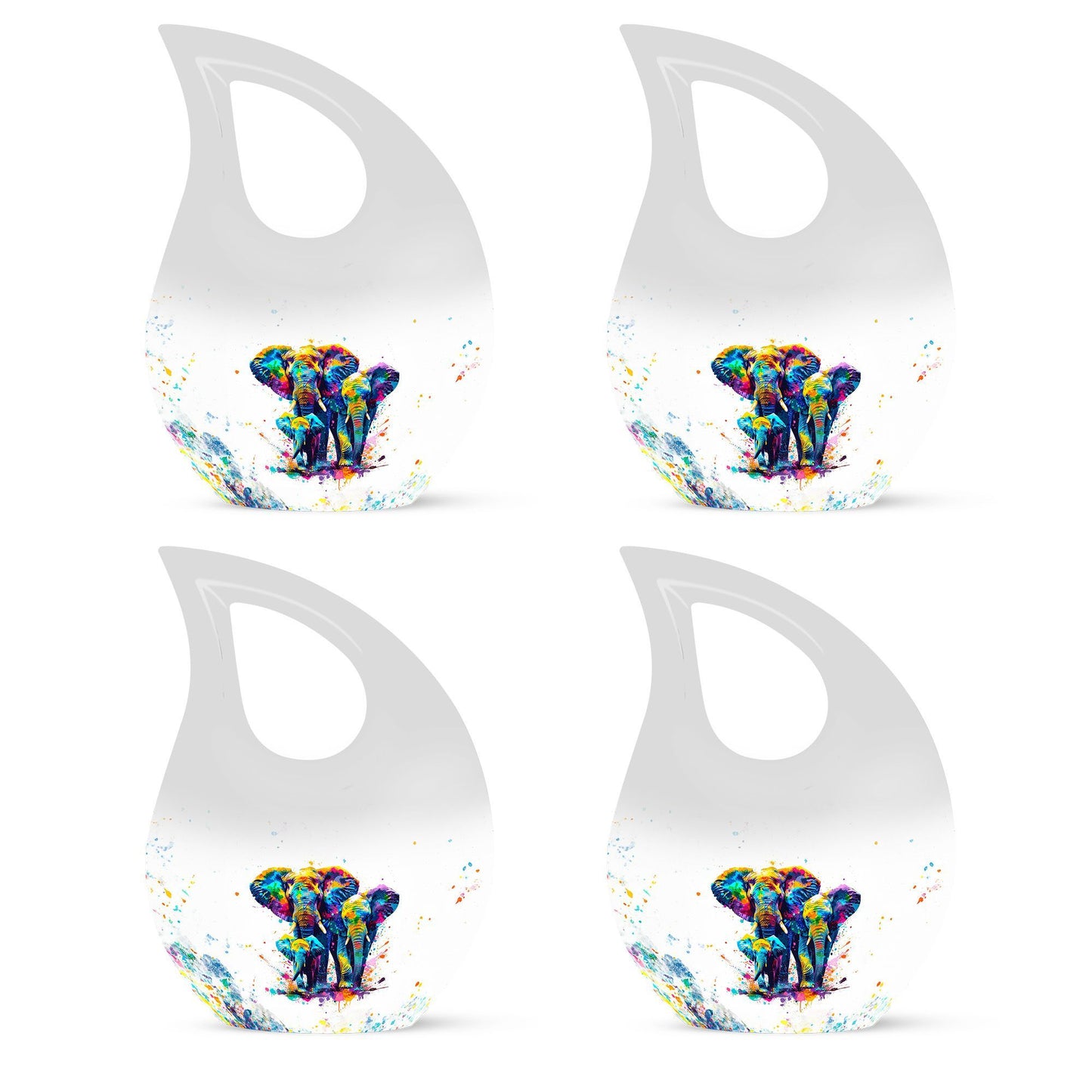 Aluminium Elephant Family Urn