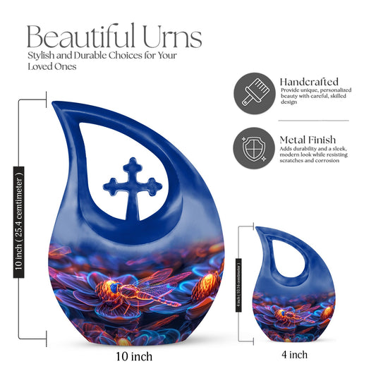 10-inch Cosmic Dragonfly Urn