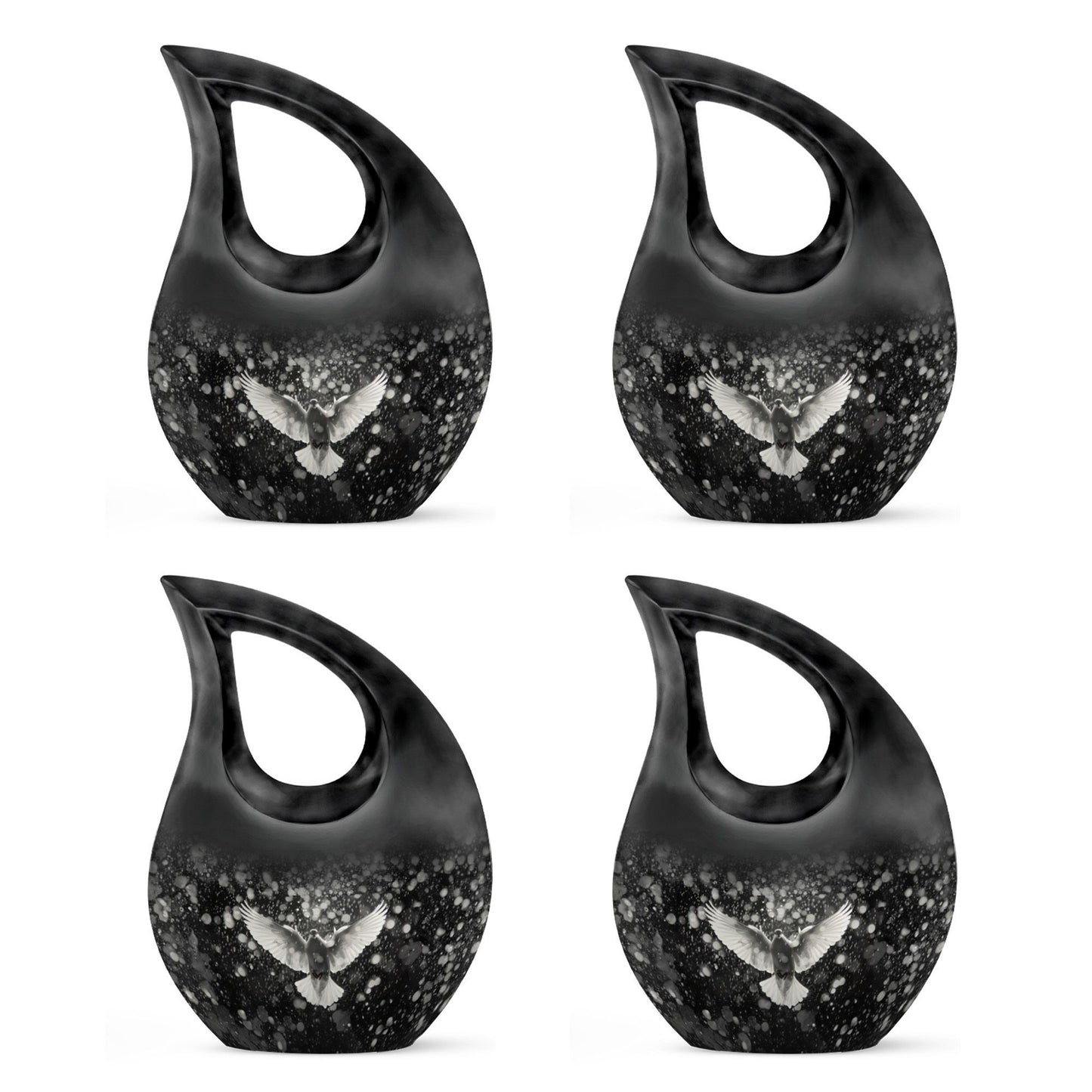 10-inch Dove Urn with Cross Drop design,