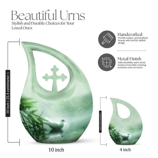 Dove-themed urns
