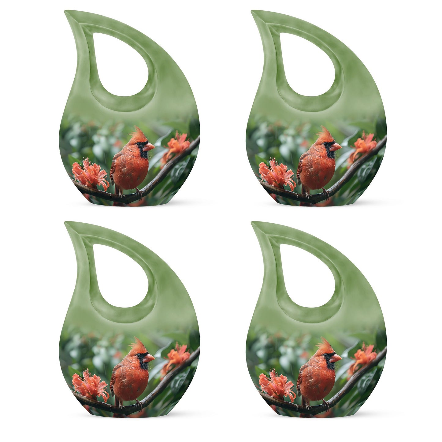 Cardinal Bird urn