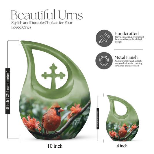 Cardinal Bird urn