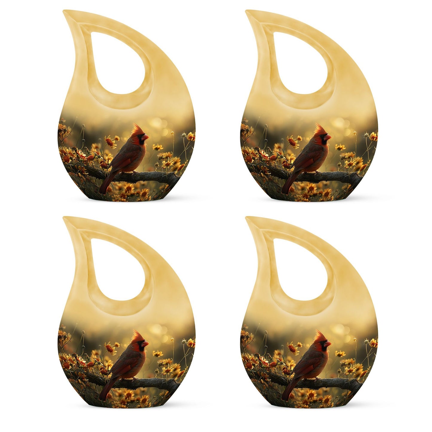 Cardinal Bird urn