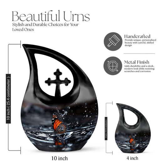 10-inch Butterfly Urn