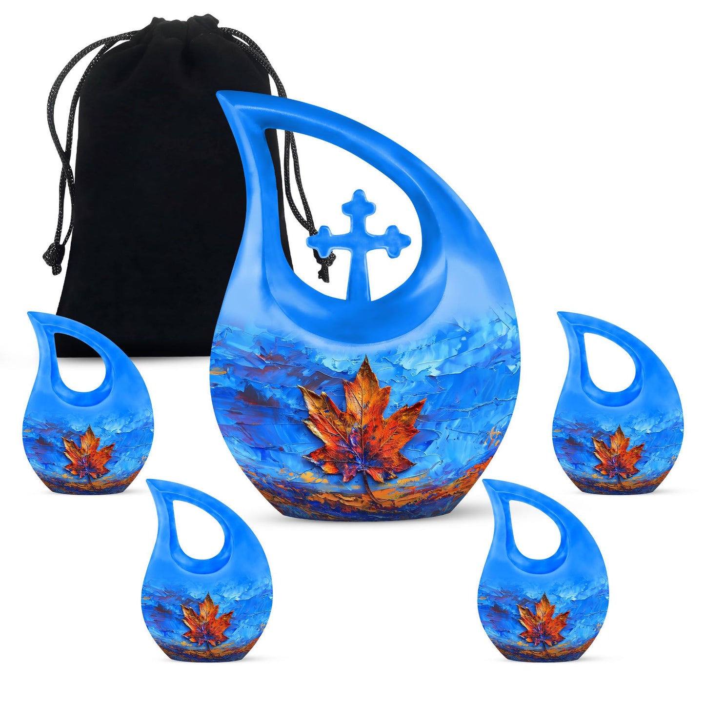 Personalized Cross Cremation Urn for Human Ashes - 10-inch, 200 cu in - Yatskia