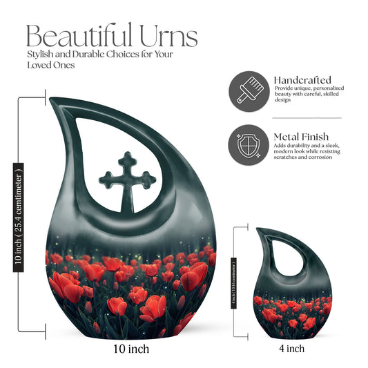 Tulip themed urn for ashes