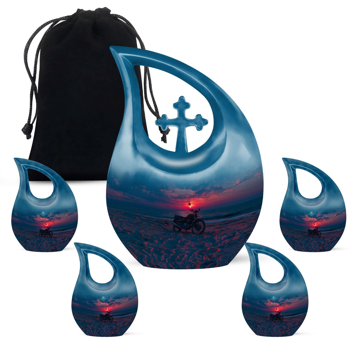 Personalized Galaxy Cremation Urn for Human Ashes - 10-inch, 200 cu in - Yatskia