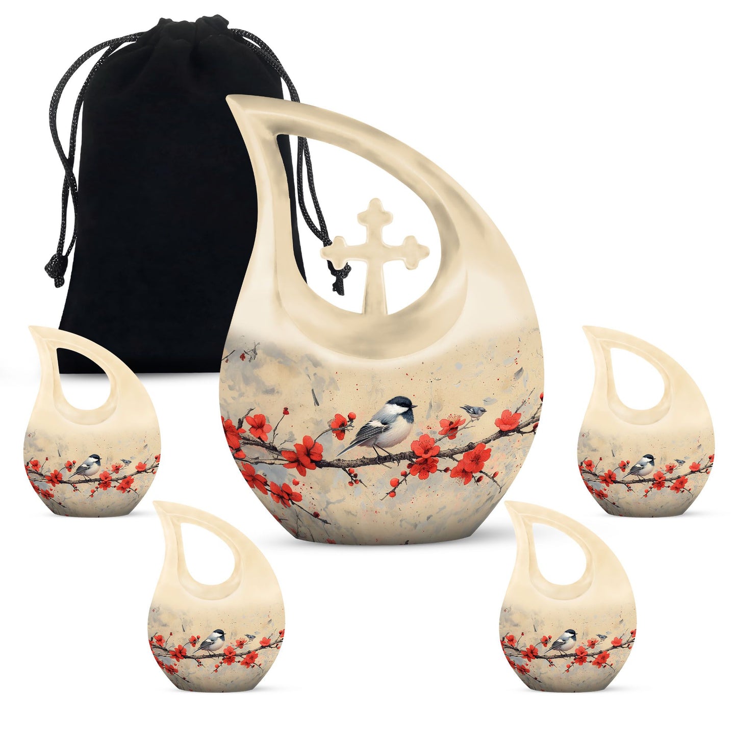 Personalized Bird Keepsake Urn for Mom - 10-inch, 200 cu in - Yatskia