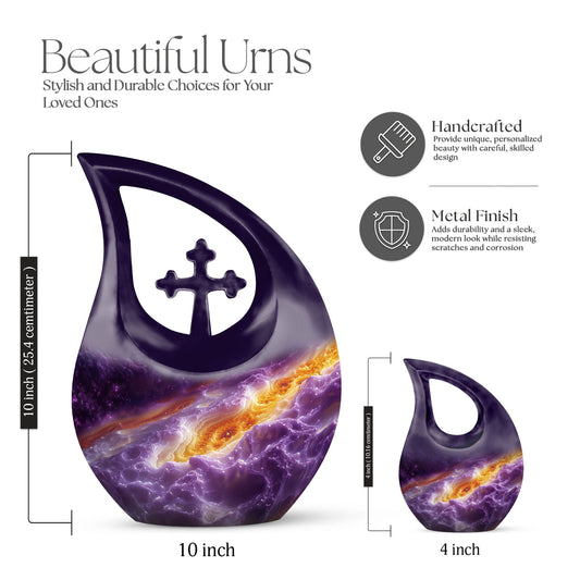 Affordable 10-inch Aluminium Nebula Galaxy Urn