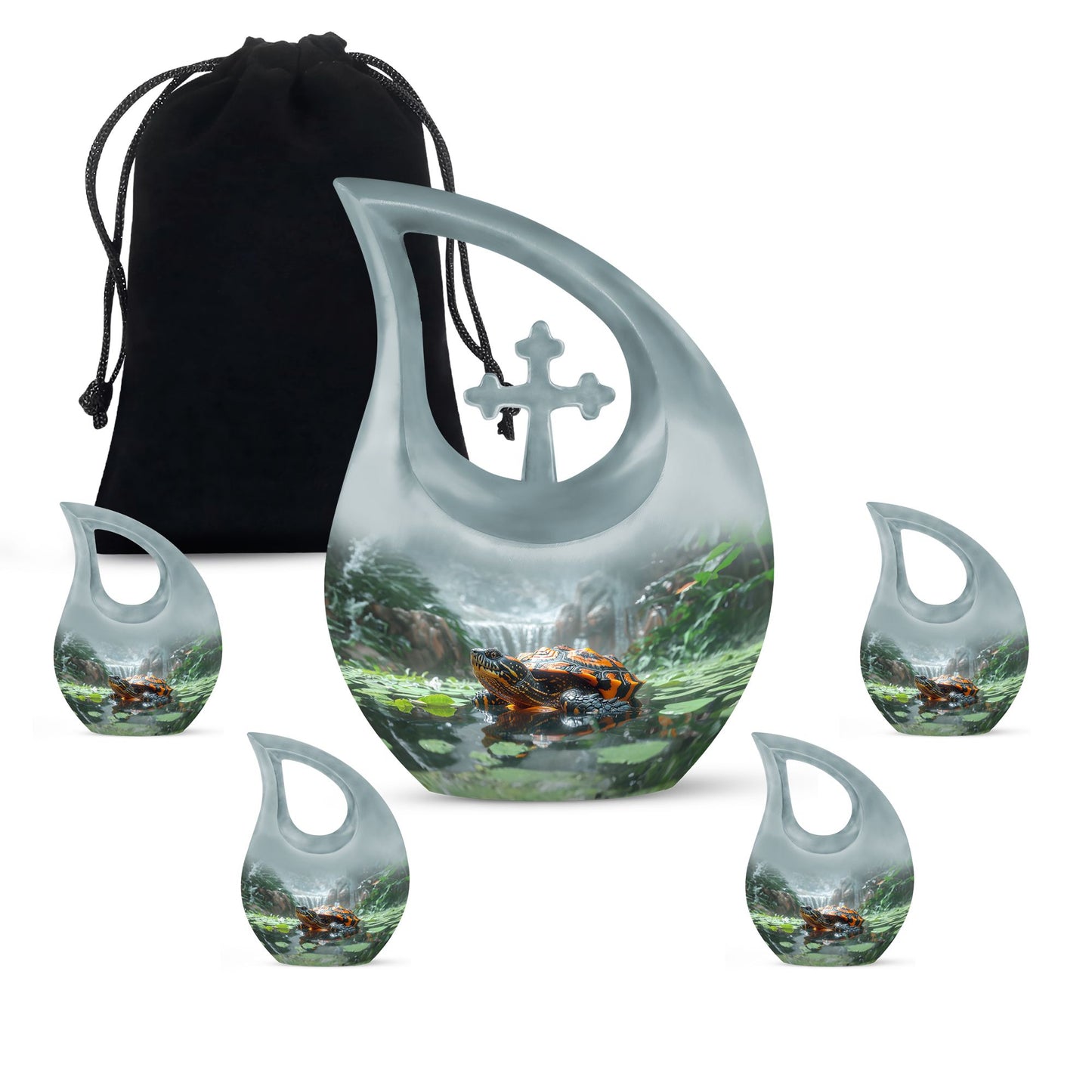 Personalized Turtle Cremation Urn for Human Ashes - 10-inch, 200 cu in - Yatskia
