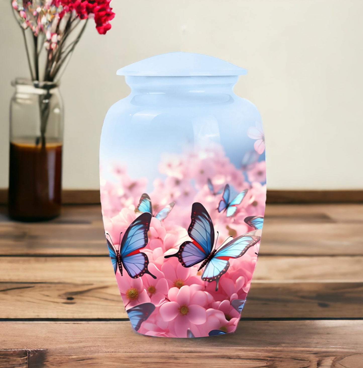 Elegant butterfly urn suitable for adult female or male ashes, perfect for cherishing memories of a loved one