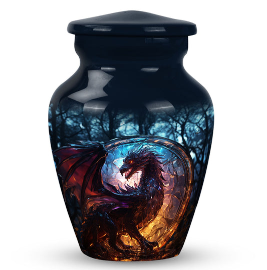 Dark Flame Dragon Cremation Urn for Human Ashes - Funeral Urns For Ashes