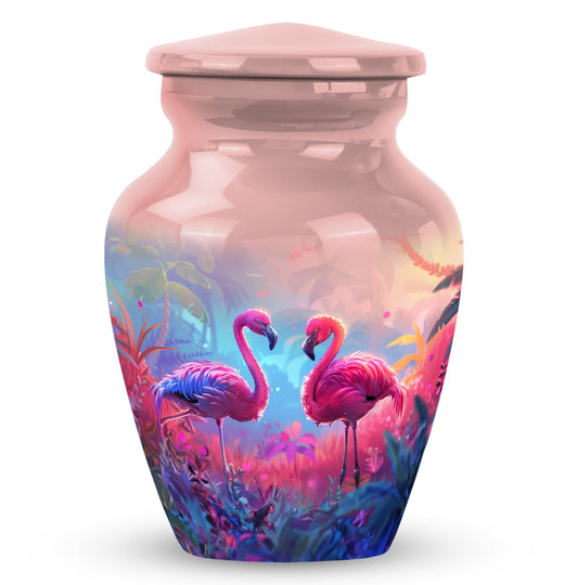 Pink Flamingo Cremation Urn For Human Ashes For Men & Women