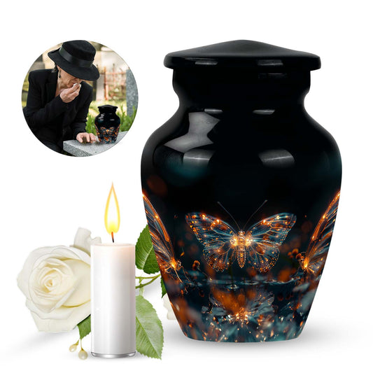 Personalized Butterfly Cremation Urn for Adults - 10-inch, 200 cu in - Yatskia