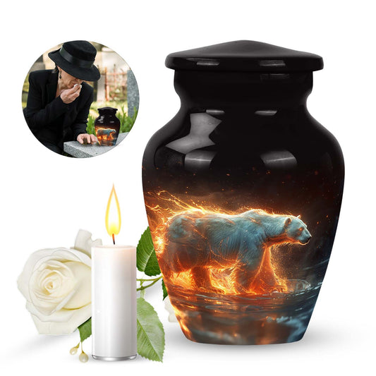 Personalized Bear Cremation Urn for Human Ashes - 10-inch, 200 cu in - Yatskia