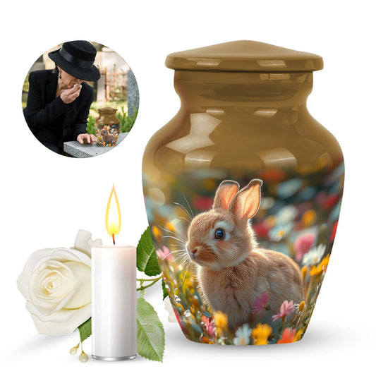 Personalized Rabbit Cremation Urn for Pet Ashes - 10-inch, 200 cu in - Yatskia