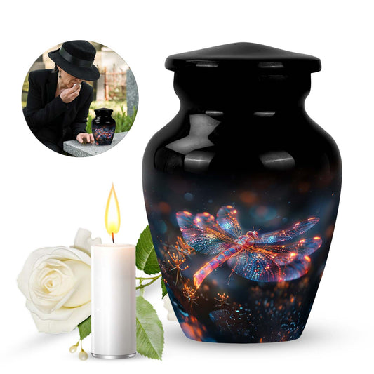 Personalized Dragonfly Cremation Urn for Human Ashes - 10-inch, 200 cu in - Yatskia
