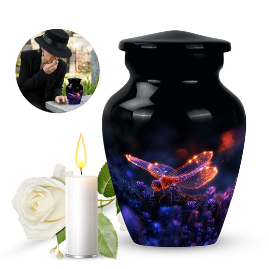 Personalized Dragonfly Cremation Urn for Human Ashes - 10-inch, 200 cu in - Yatskia