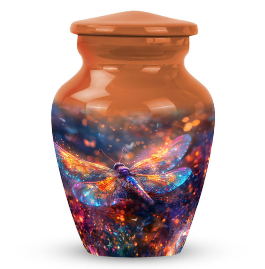Cosmic Dragonfly Urn Memorial - Dragonfly Ashes Keepsake & Large Urn