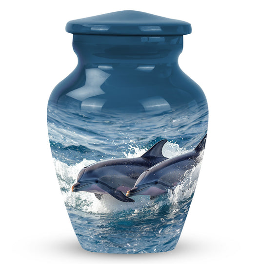 Elegant Dolphins Cremation Memorial Urn - Premium Urn for Women Ashes