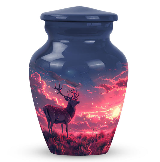 Personalized Deer Cremation Urn for Women - 10-inch, 200 cu in - Yatskia