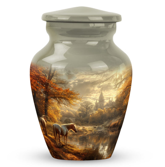 Personalized Horse Memorial Urn for Human Ashes - 10-inch, 200 cu in - Yatskia