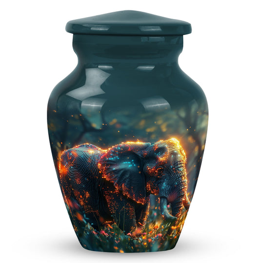 Personalized Elephant Cremation Urn for Women - 10-inch, 200 cu in - Yatskia