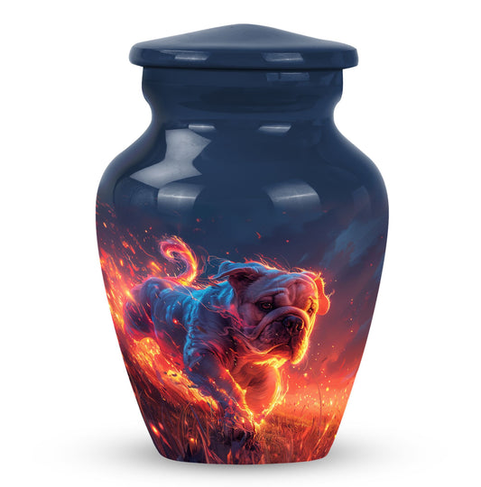 Bulldog Memorial Ashes Urn - Adorable Cremation Urn For Pets