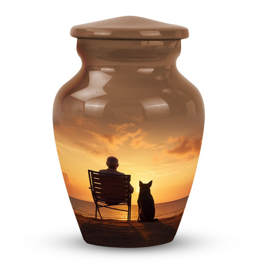 Personalized Pet Cremation Urn for Pet Ashes - 10-inch, 200 cu in - Yatskia