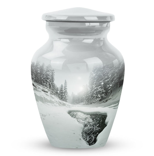 Snowflakes Urn For Ashes Memorial, Funeral Cremation Urn For Ashes