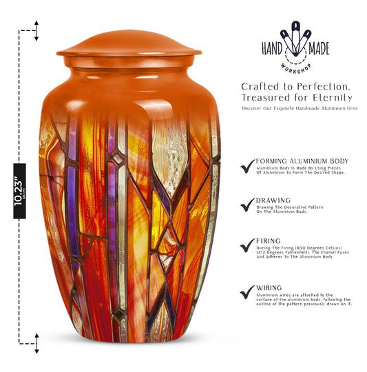 stained glass urn for adult male ashes