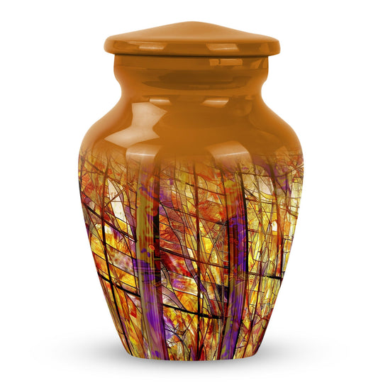 Stained Glass Cremation Urns Memorial, Funeral Shape Urn