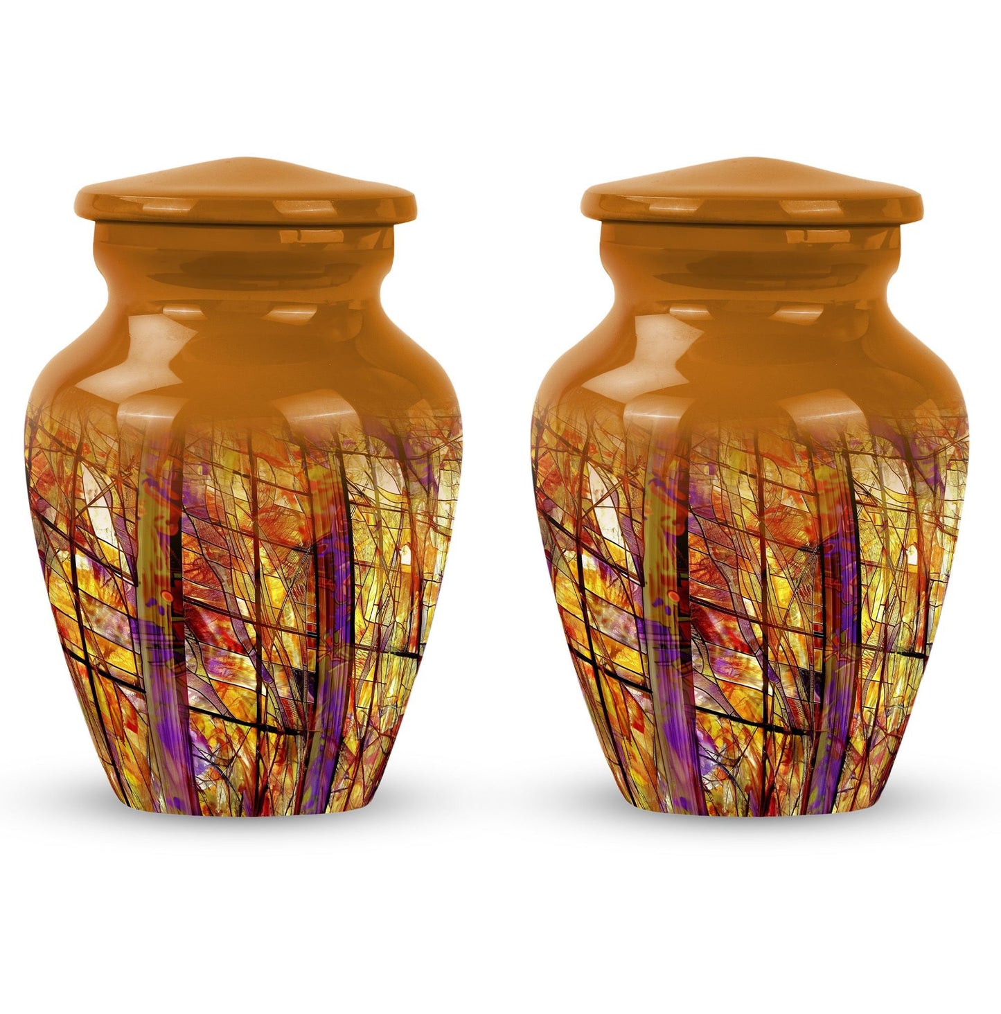 10-inch classic stained glass urn for cremation ashes