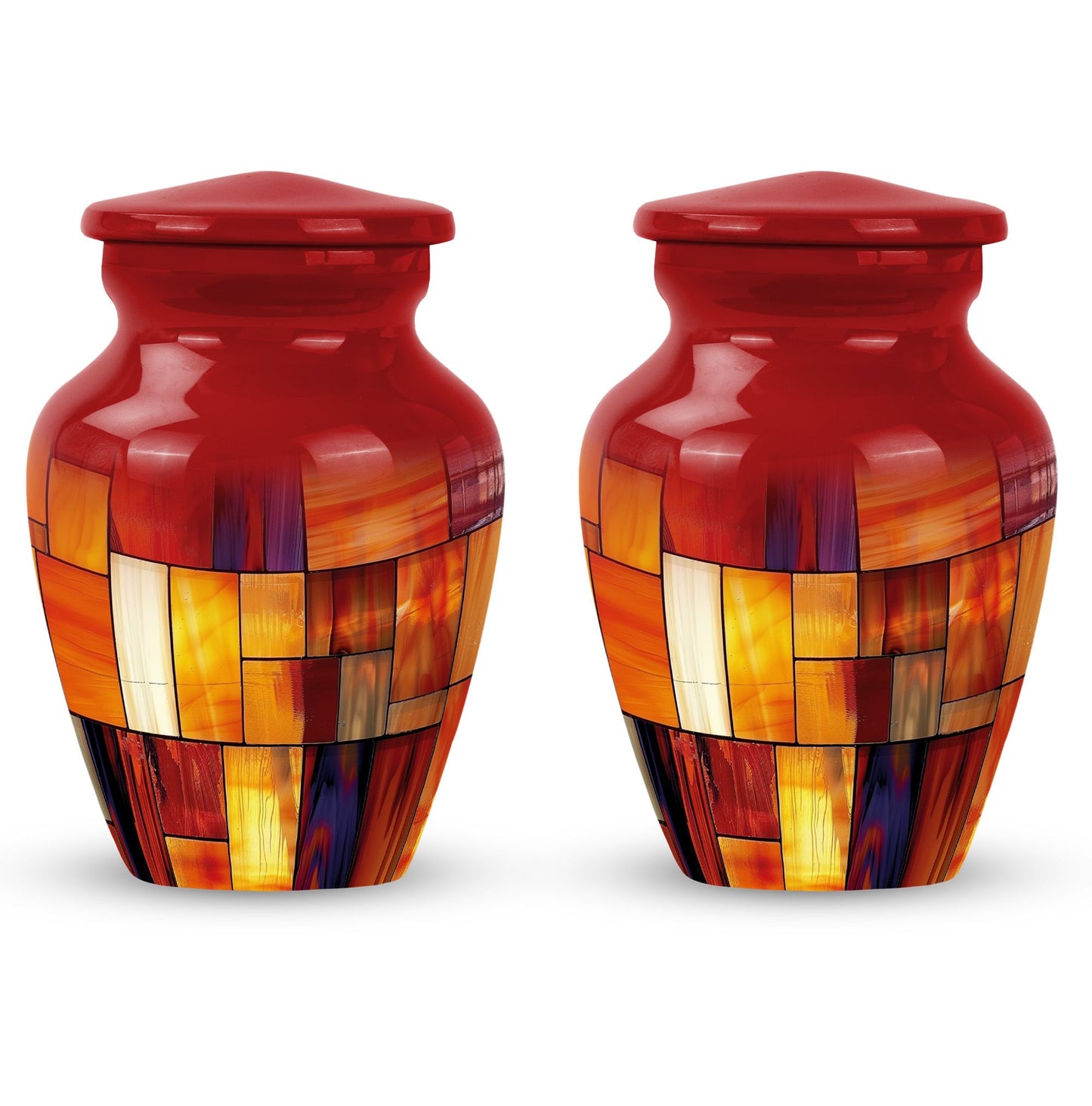 10-inch classic stained glass urn