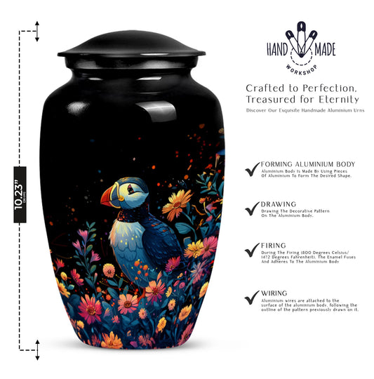 10-inch Classic Puffin Bird Urn