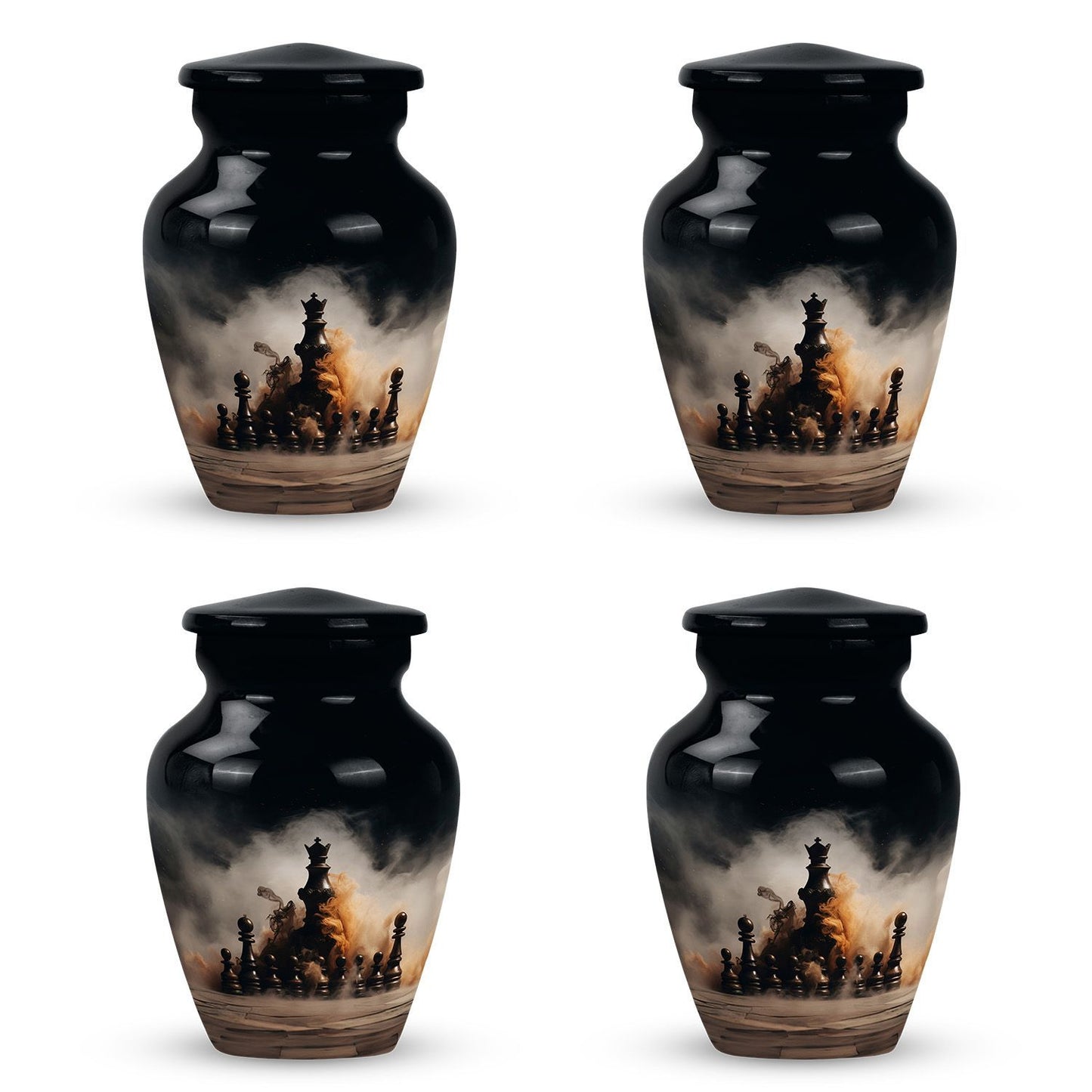 10-inch classic chess urn.
