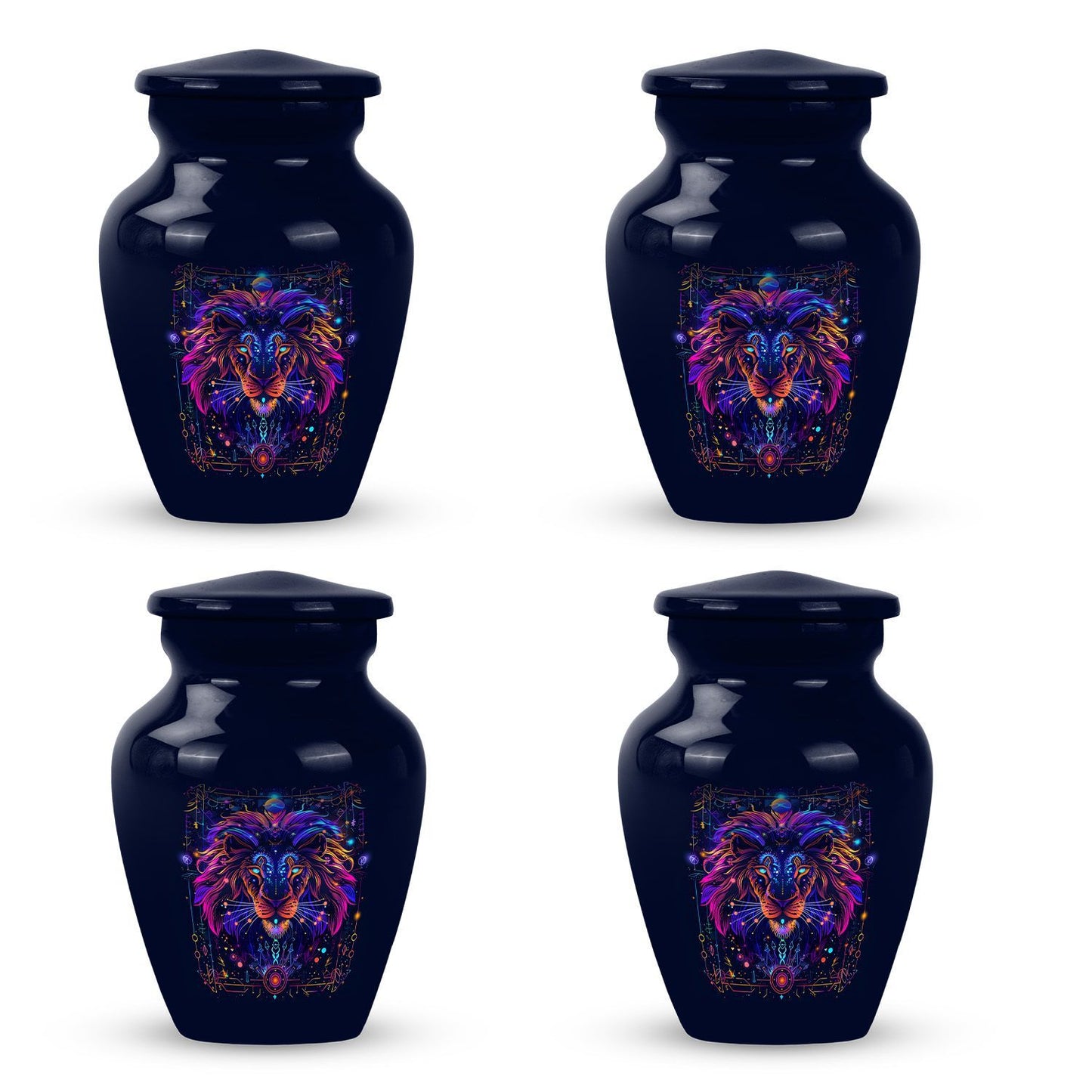 10-inch Aluminium Zodiac themed cremation urn