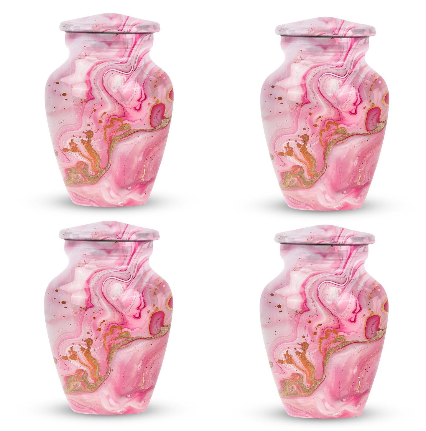 Vibrant Swirl Urn, large Abstract Aluminium burial urn for ashes for women