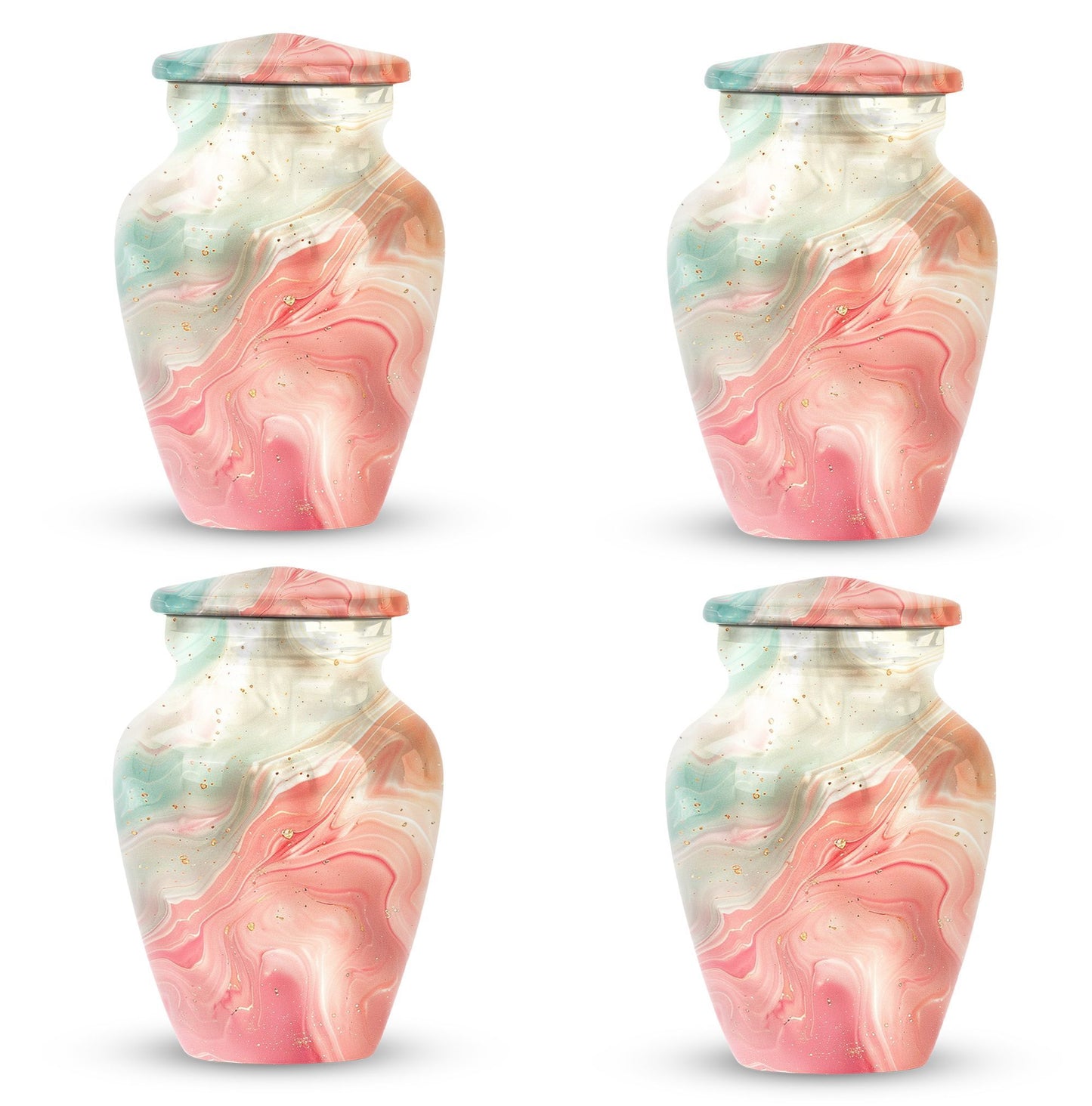 Vibrant Swirl Urn, classic design funeral urn, personalized