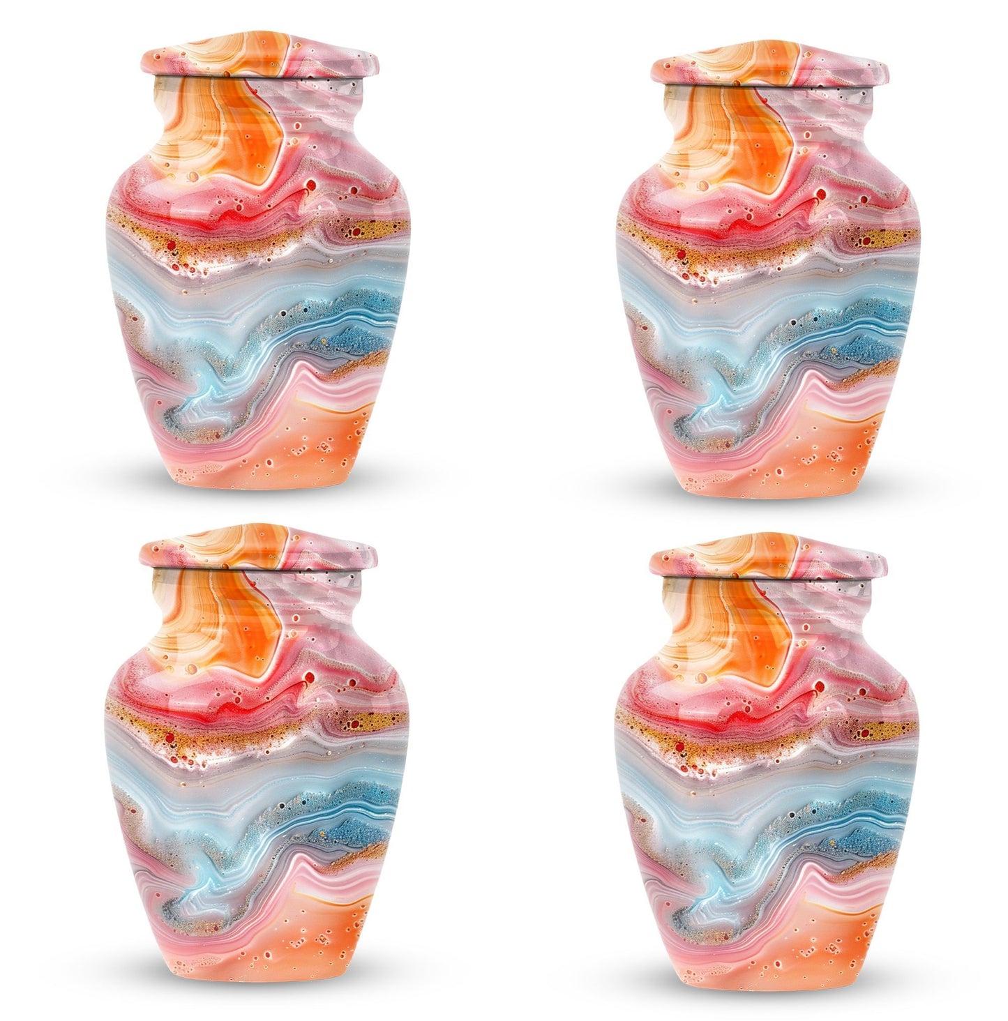 vibrant swirl cremation urn