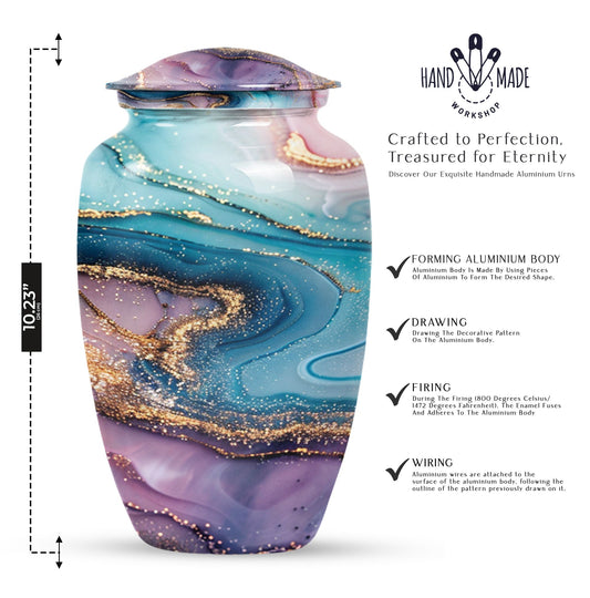 abstract memorial urn for women ashes with classic design