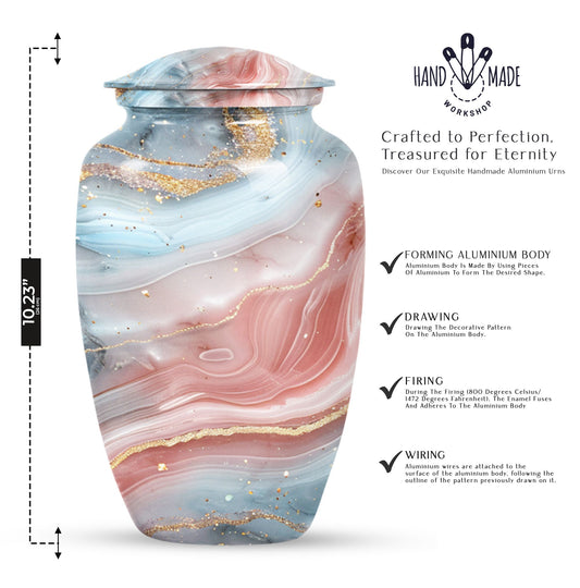10-inch Abstract Urn, Classic Designed Cremation urn for ashes.