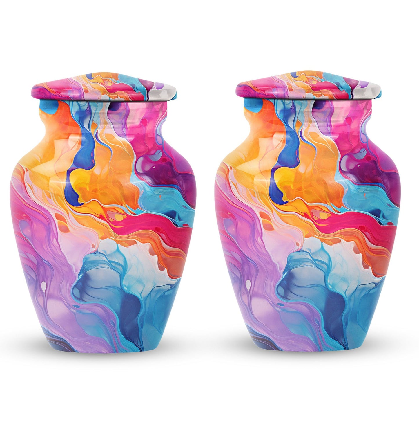 Abstract 10-inch Classic Urn for funeral decorative.