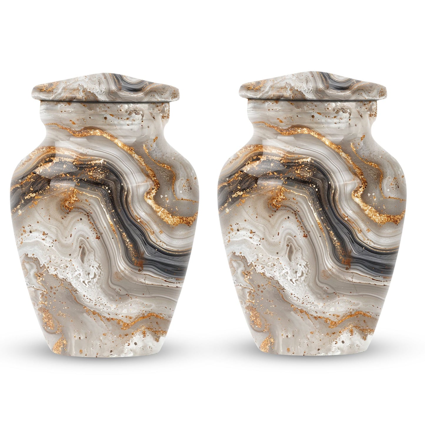 Vibrant Swirl Urn, large funeral urn for human ashes