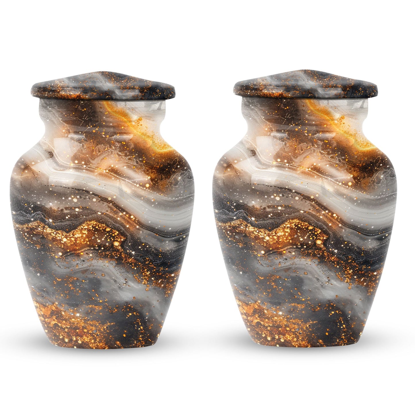 Vibrant Swirl Classic Urn, constructed memorial urn