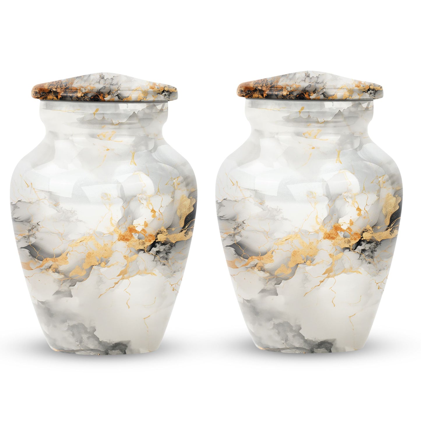 Vibrant Swirl Urn, Classic design for adult male ashes.