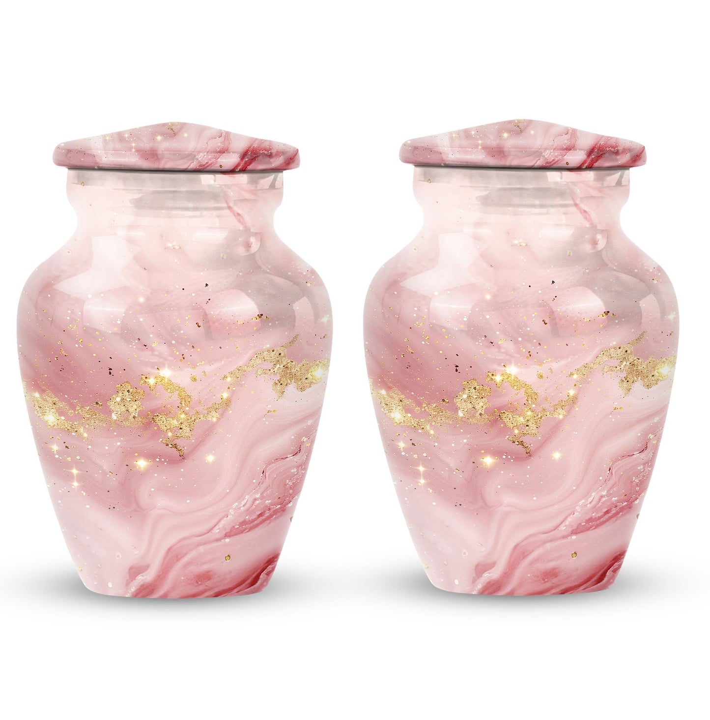 Vibrant Swirl Urn for burial, with personalization.