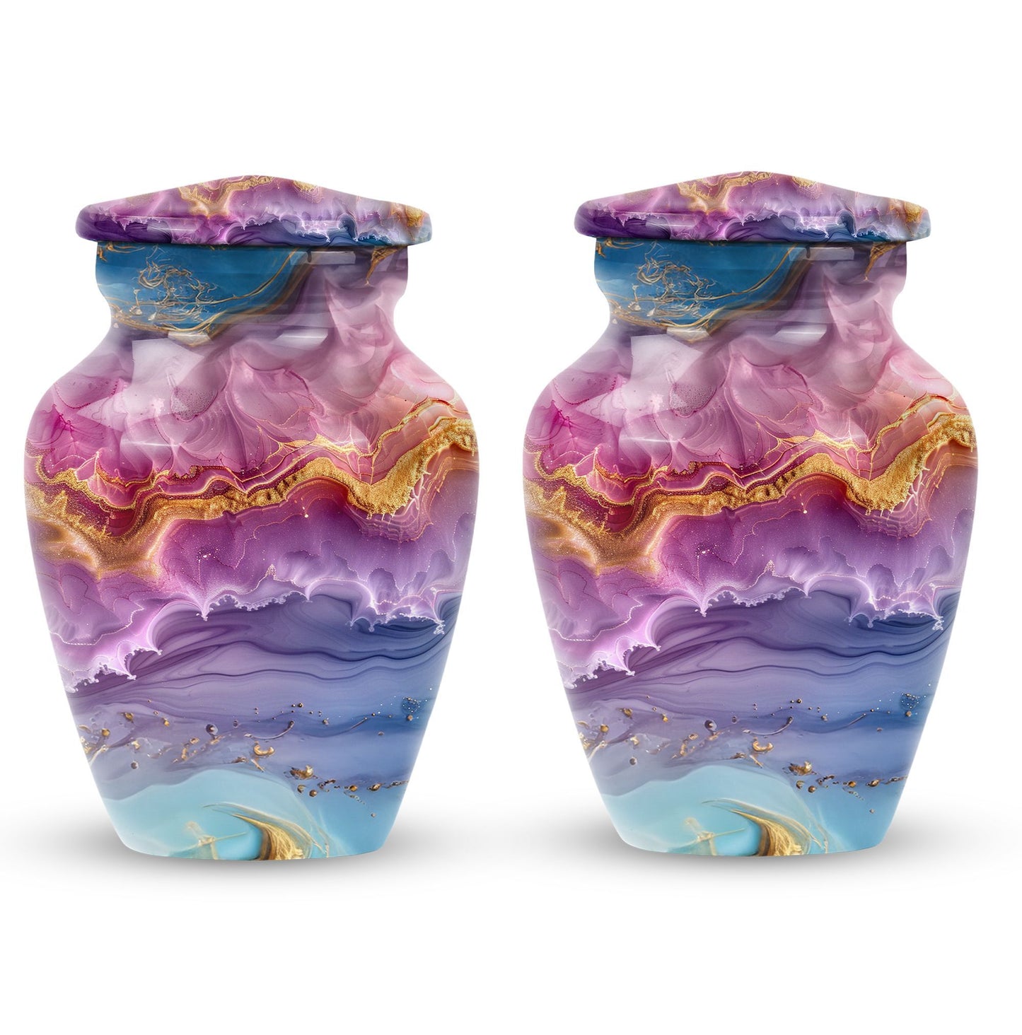 Classic 10-inch Vibrant Swirl Memorial Urn for mom